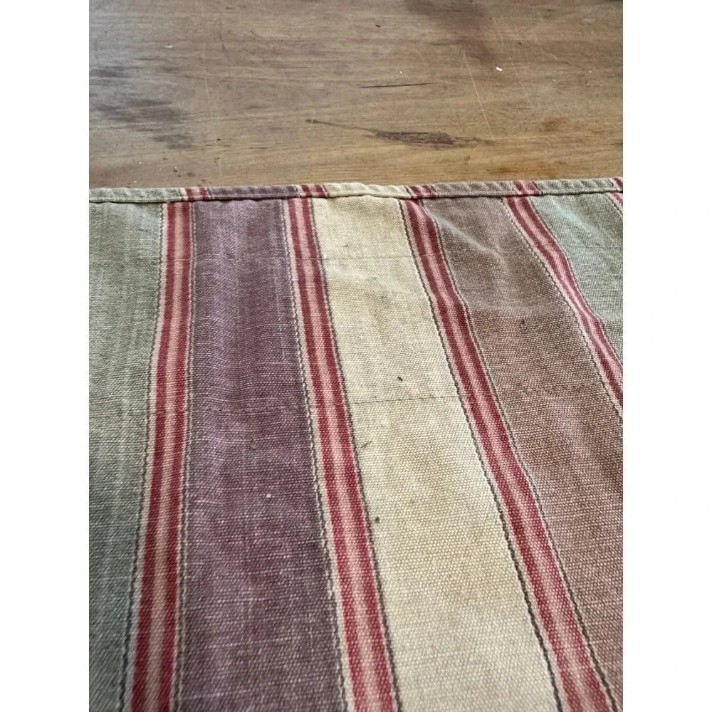 78” Neutral Striped Curtain / Table runners